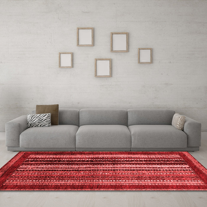 Modern Red Washable Rugs