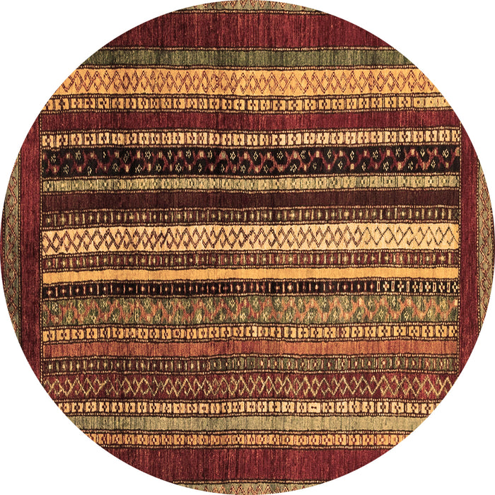 Round Machine Washable Abstract Brown Modern Rug, wshabs3569brn