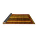 Sideview of Abstract Yellow Modern Rug, abs3569yw