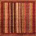 Square Abstract Orange Modern Rug, abs3569org