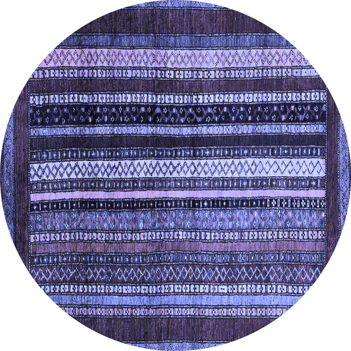Round Machine Washable Abstract Blue Modern Rug, wshabs3569blu
