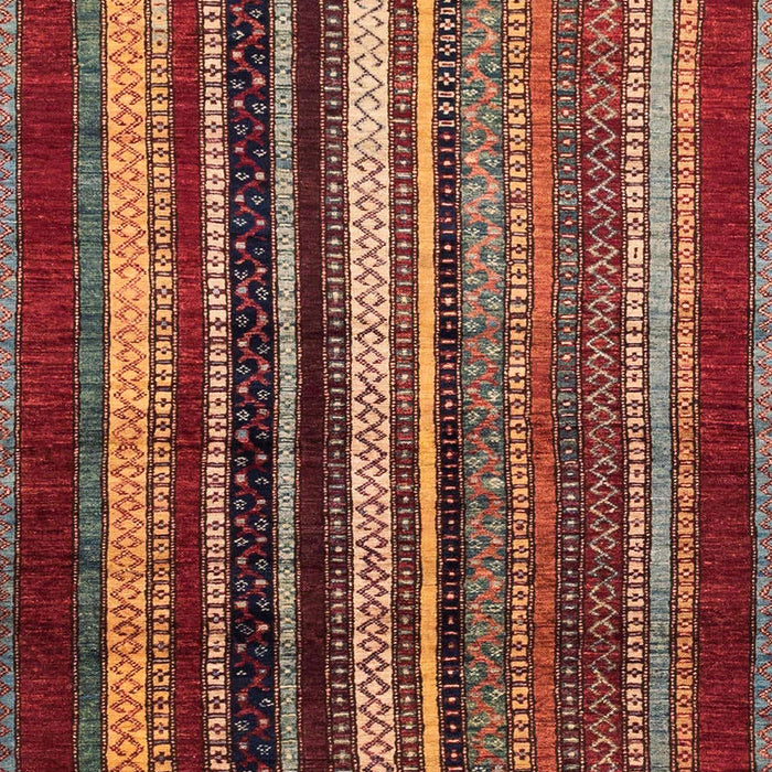 Machine Washable Abstract Orange Salmon Pink Rug, wshabs3569