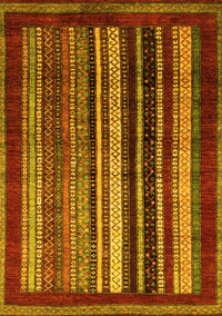 Abstract Yellow Modern Rug, abs3569yw