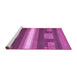 Sideview of Machine Washable Abstract Purple Modern Area Rugs, wshabs356pur