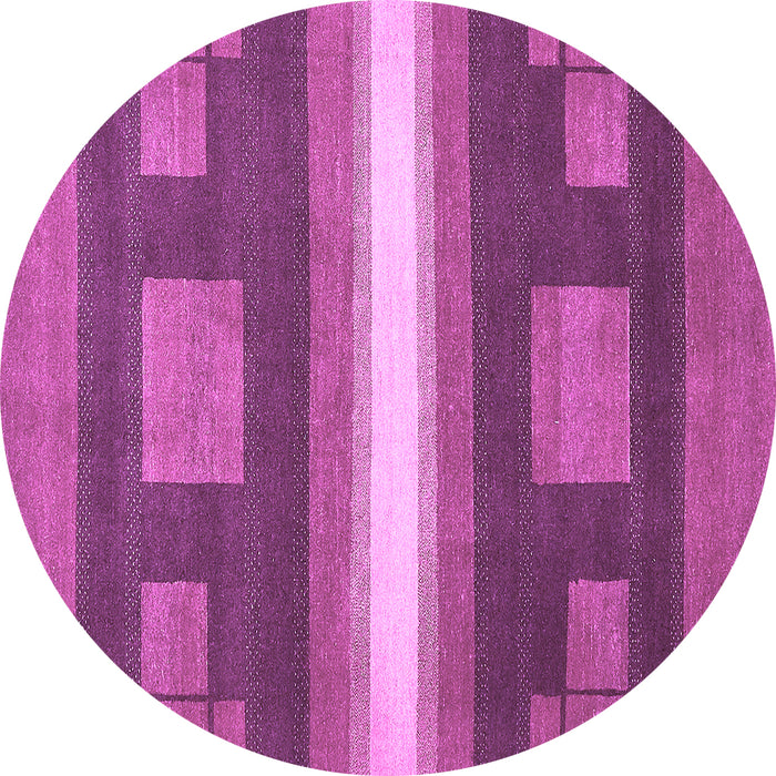 Round Machine Washable Abstract Purple Modern Area Rugs, wshabs356pur