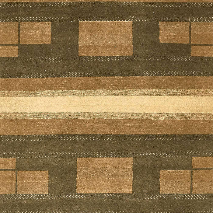 Machine Washable Abstract Caramel Brown Rug, wshabs356
