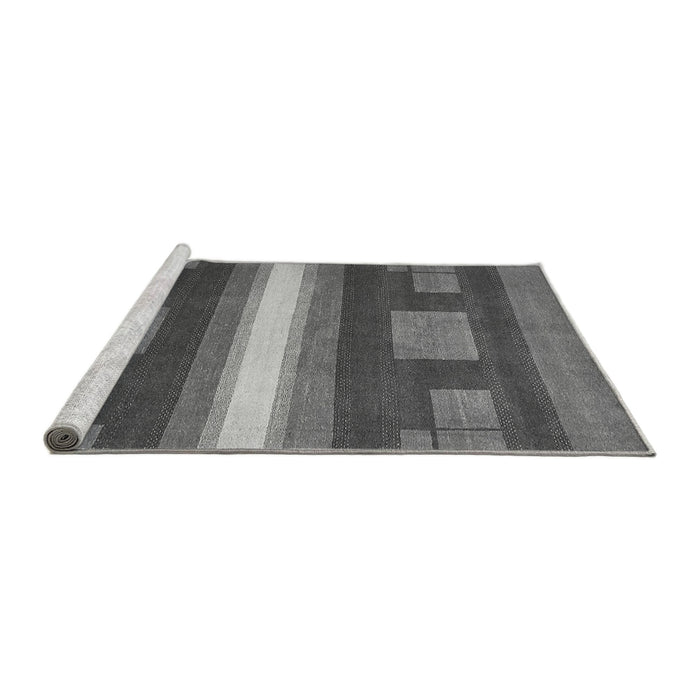 Sideview of Machine Washable Abstract Gray Modern Rug, wshabs356gry