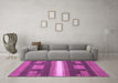 Machine Washable Abstract Purple Modern Area Rugs in a Living Room, wshabs356pur