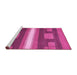 Sideview of Machine Washable Abstract Pink Modern Rug, wshabs356pnk