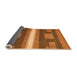 Sideview of Abstract Orange Modern Rug, abs356org