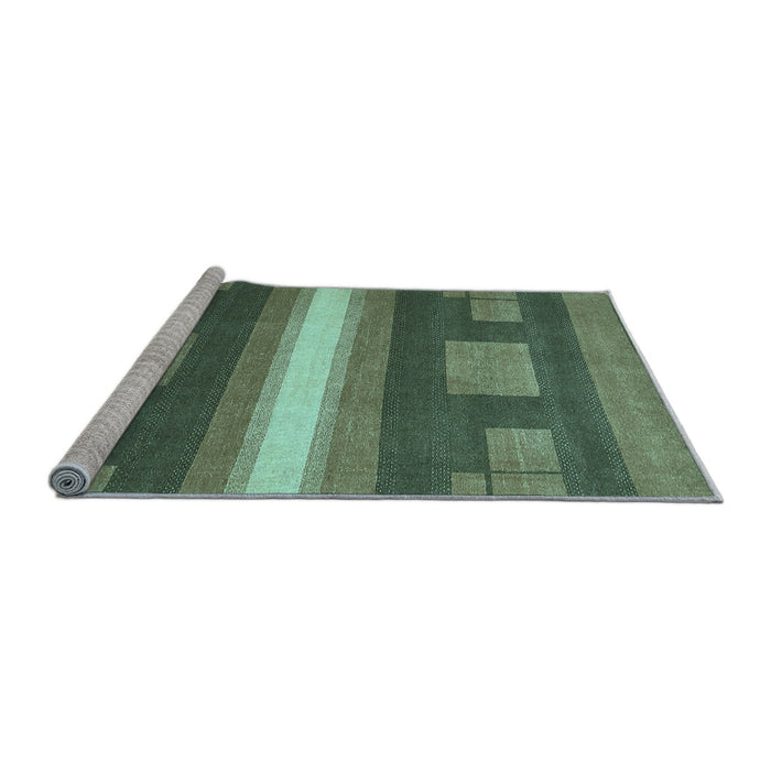 Sideview of Machine Washable Abstract Light Blue Modern Rug, wshabs356lblu