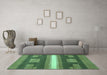 Machine Washable Abstract Turquoise Modern Area Rugs in a Living Room,, wshabs356turq