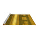 Sideview of Machine Washable Abstract Yellow Modern Rug, wshabs356yw