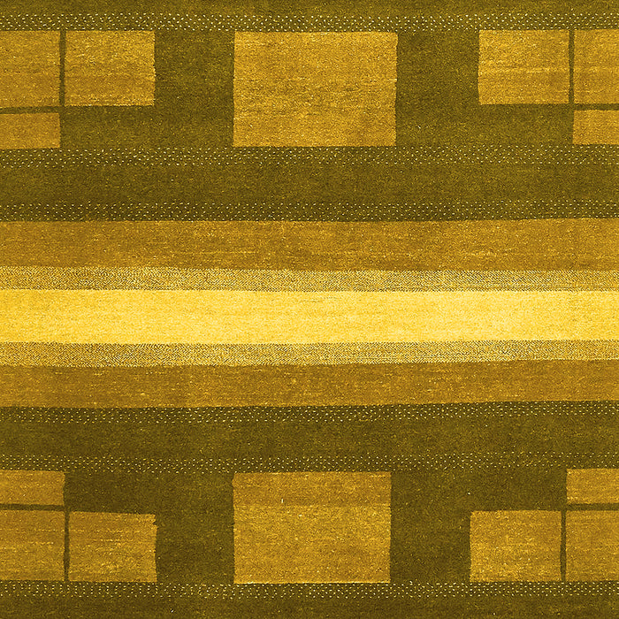 Machine Washable Abstract Yellow Modern Rug, wshabs356yw