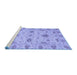 Sideview of Machine Washable Oriental Blue Traditional Rug, wshabs3570blu