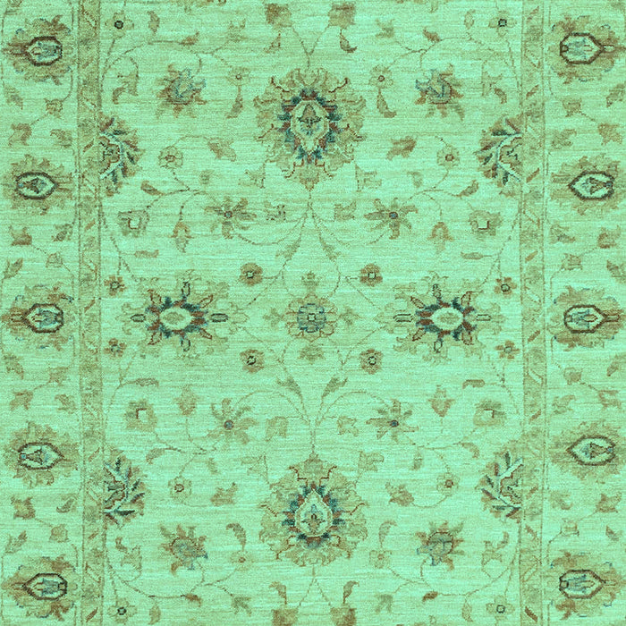 Machine Washable Oriental Turquoise Traditional Area Rugs, wshabs3570turq