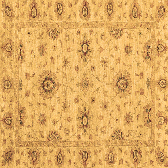 Square Oriental Brown Traditional Rug, abs3570brn