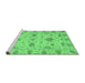 Sideview of Machine Washable Oriental Emerald Green Traditional Area Rugs, wshabs3570emgrn