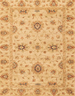 Machine Washable Abstract Orange Rug, wshabs3570