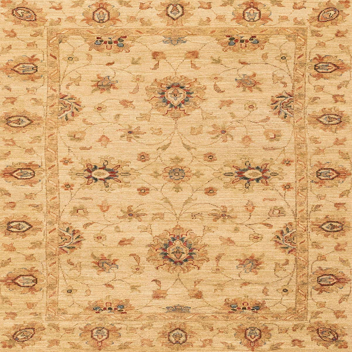 Square Machine Washable Abstract Orange Rug, wshabs3570