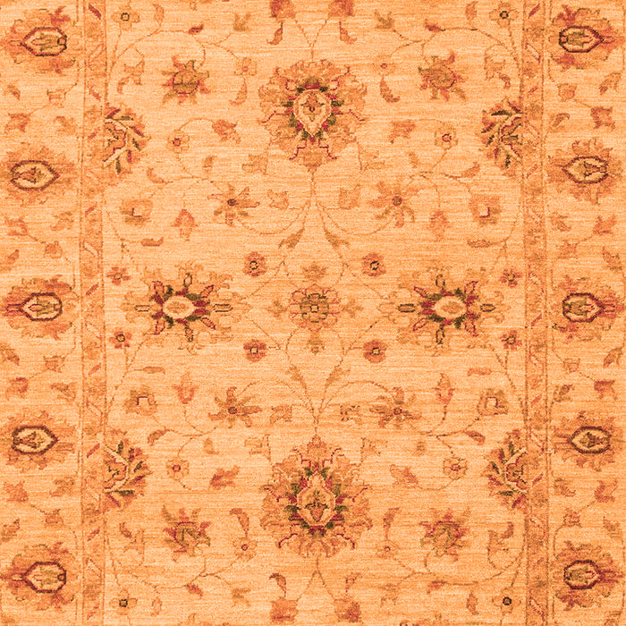 Machine Washable Oriental Orange Traditional Area Rugs, wshabs3570org