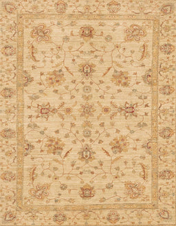 Machine Washable Abstract Yellow Rug, wshabs3571