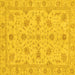 Square Oriental Yellow Traditional Rug, abs3571yw