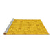 Sideview of Machine Washable Oriental Yellow Traditional Rug, wshabs3571yw