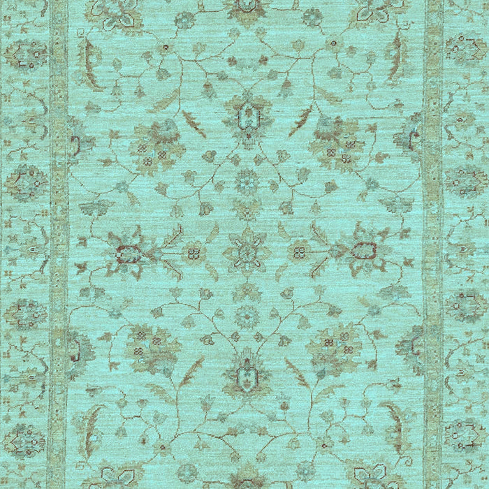 Machine Washable Oriental Light Blue Traditional Rug, wshabs3571lblu