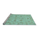 Sideview of Machine Washable Oriental Light Blue Traditional Rug, wshabs3571lblu