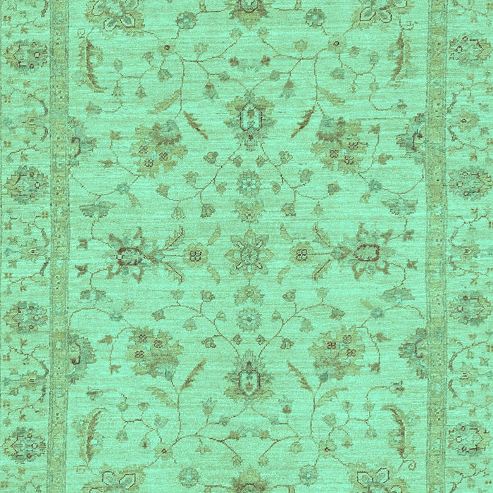 Machine Washable Oriental Turquoise Traditional Area Rugs, wshabs3571turq