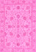 Machine Washable Oriental Pink Traditional Rug, wshabs3571pnk