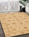 Machine Washable Abstract Yellow Rug in a Family Room, wshabs3571