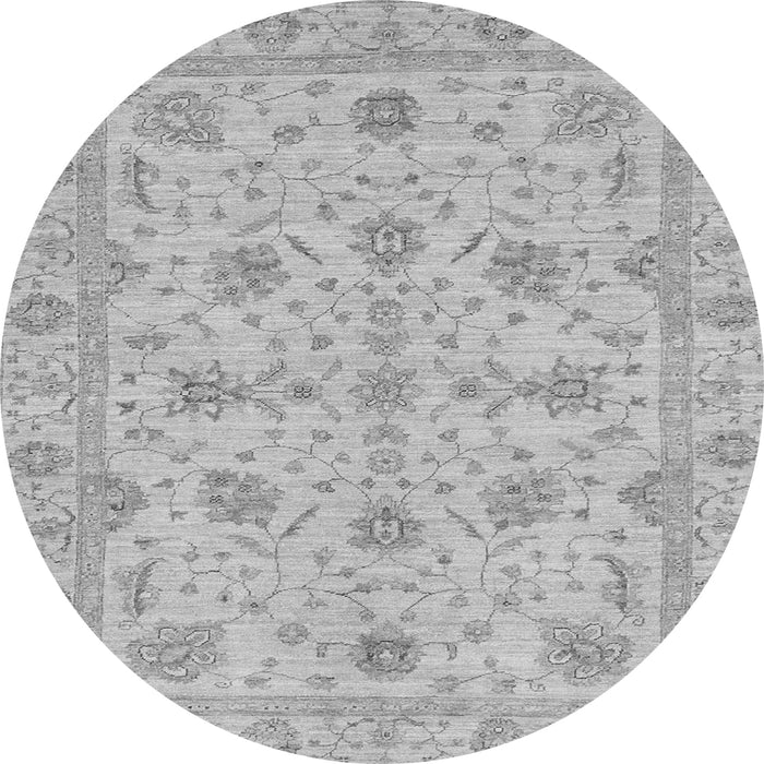 Round Oriental Gray Traditional Rug, abs3571gry
