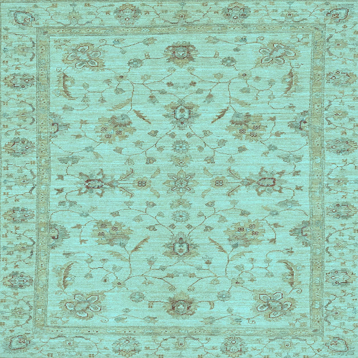 Square Oriental Light Blue Traditional Rug, abs3571lblu