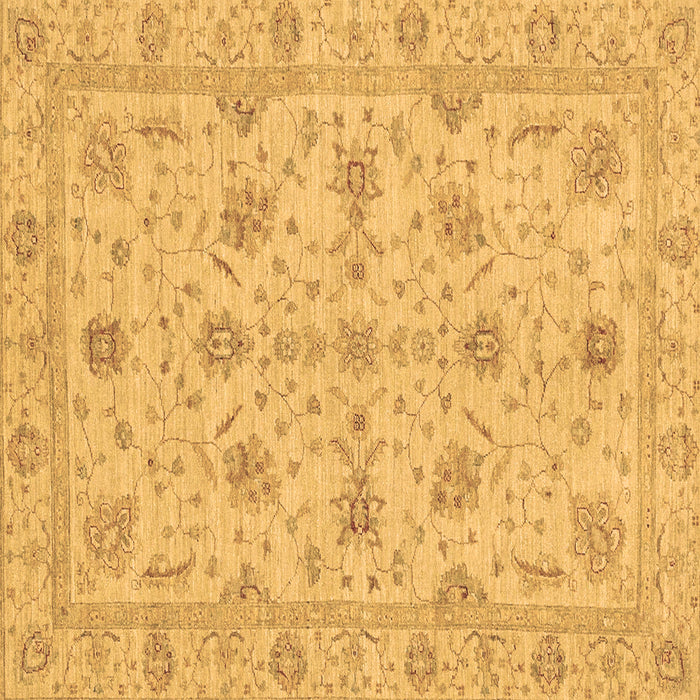 Square Machine Washable Oriental Brown Traditional Rug, wshabs3571brn