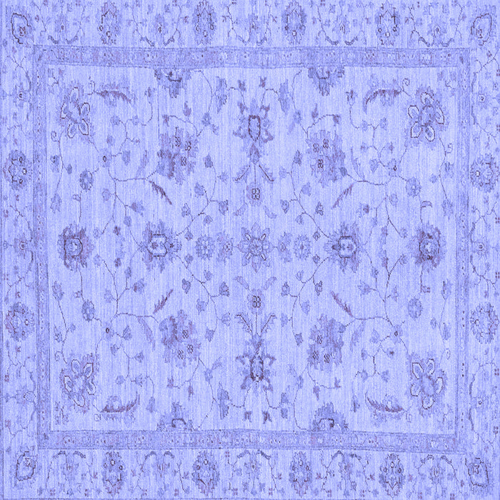 Square Machine Washable Oriental Blue Traditional Rug, wshabs3571blu