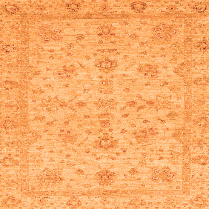 Square Oriental Orange Traditional Rug, abs3572org