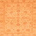 Square Oriental Orange Traditional Rug, abs3572org