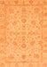 Machine Washable Oriental Orange Traditional Area Rugs, wshabs3572org