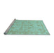 Sideview of Machine Washable Oriental Light Blue Traditional Rug, wshabs3572lblu