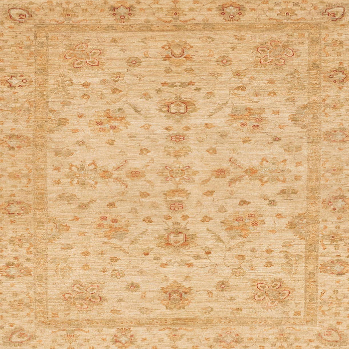 Square Abstract Yellow Oriental Rug, abs3572