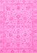 Machine Washable Oriental Pink Traditional Rug, wshabs3572pnk