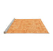 Sideview of Machine Washable Oriental Orange Traditional Area Rugs, wshabs3572org