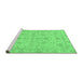 Sideview of Machine Washable Oriental Emerald Green Traditional Area Rugs, wshabs3572emgrn