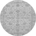 Round Oriental Gray Traditional Rug, abs3572gry