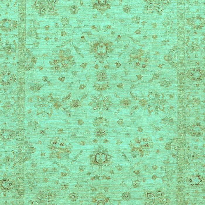 Machine Washable Oriental Turquoise Traditional Area Rugs, wshabs3572turq