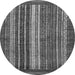 Round Abstract Gray Modern Rug, abs3573gry