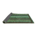 Sideview of Abstract Turquoise Modern Rug, abs3573turq