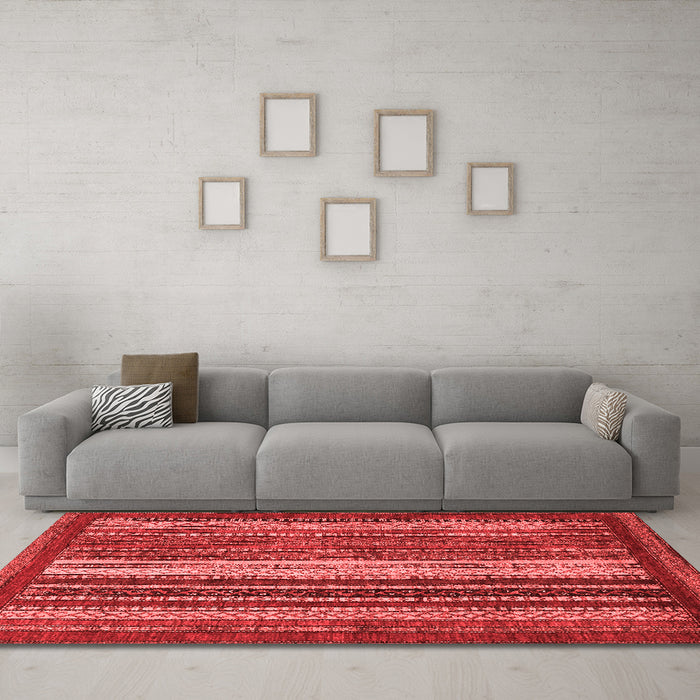 Modern Red Washable Rugs